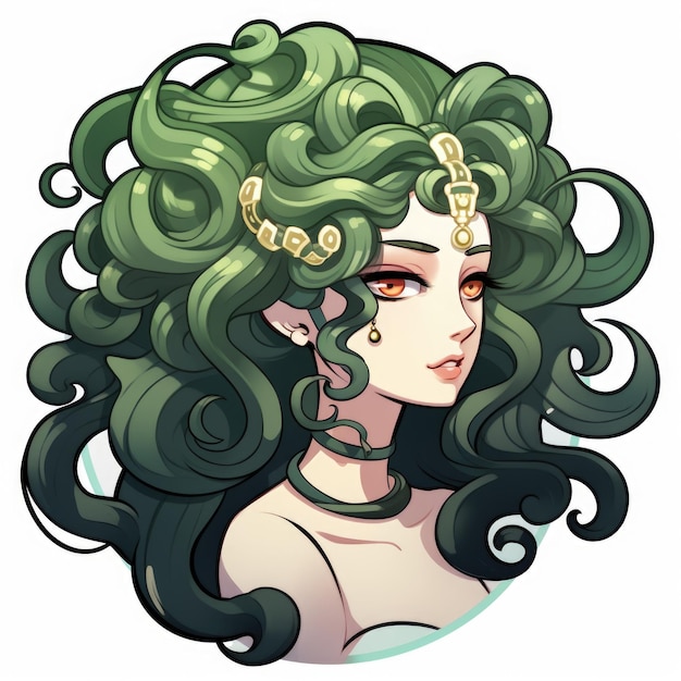 Medusa PNG Image, Medusa Cartoon Myth Green, Medusa, Myth, Greece ...