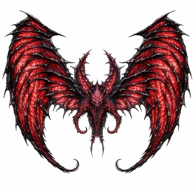 ultra realistic demon wings clipart