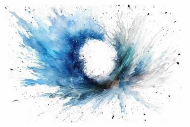 Watercolor, Create a comet with a tail that appears as a celestial portal clipart, hd, on a white background, spaced out