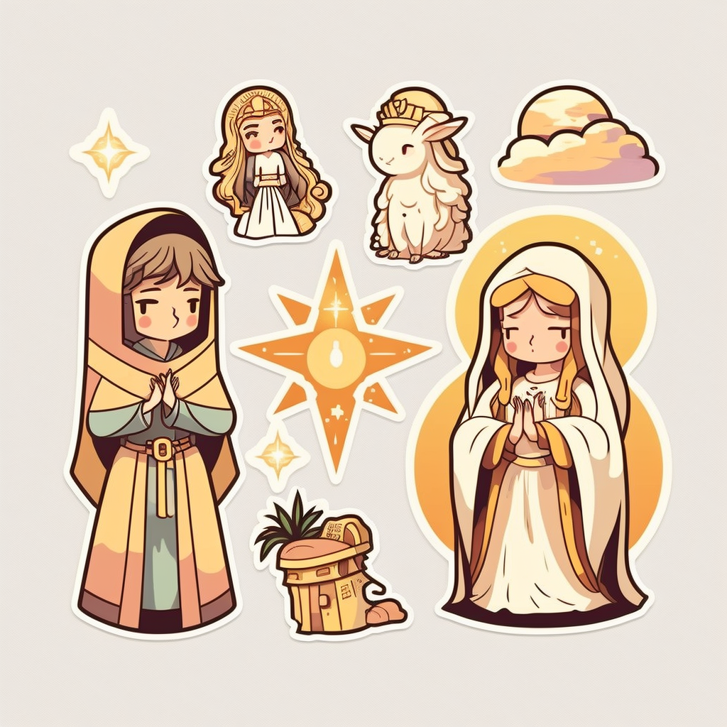 nativity animals cliparts
