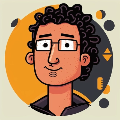 software ML engineer, geek, smart, clipart