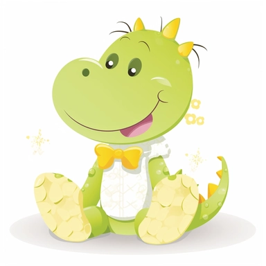 Cute Alligator , Aquatic style, clipart, white background,