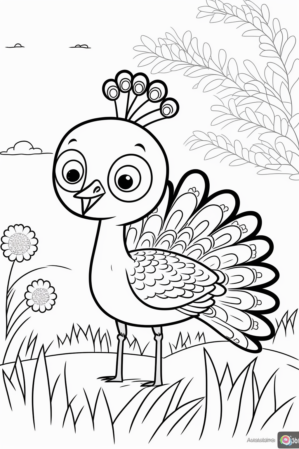 black peacock cliparts