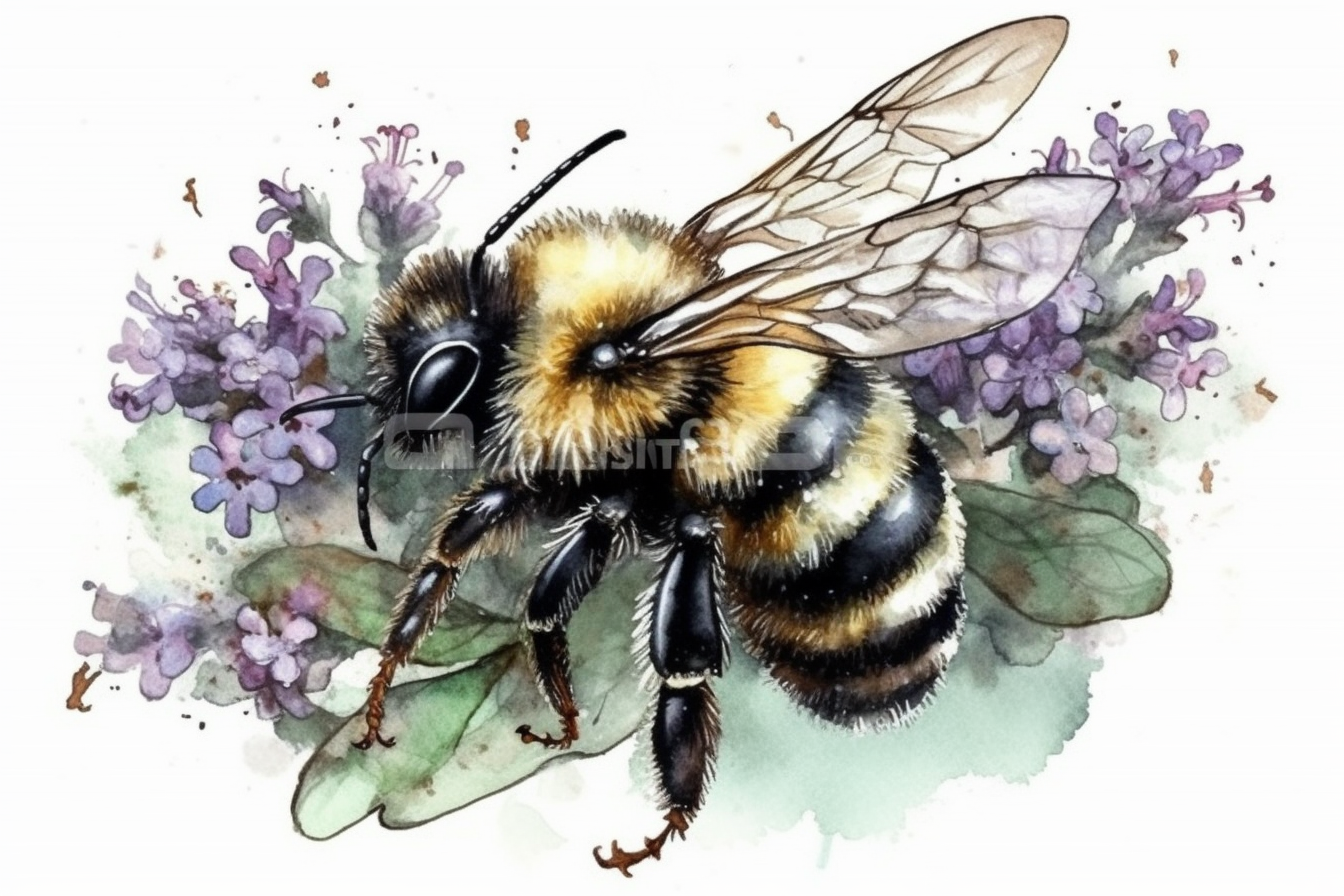 flower bee cliparts