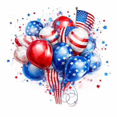 july 4,clipart,white background