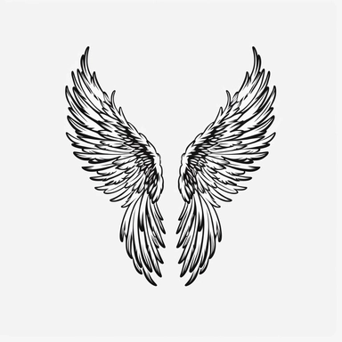 Angel Wings Svg , Angel Wings Clip Art, Wings Cut File For Silhouette, white background