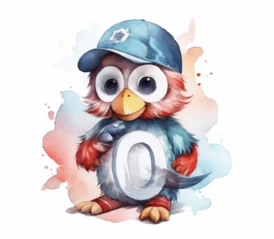 create watercolor clipart of letter Q , cute animal in baseball costumes with baseball, incredibly high detail, 16k, gorgeous, white background