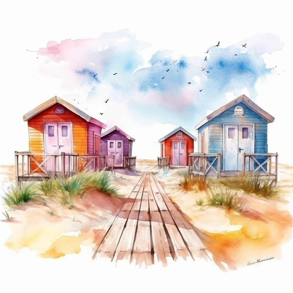 beach hut cliparts