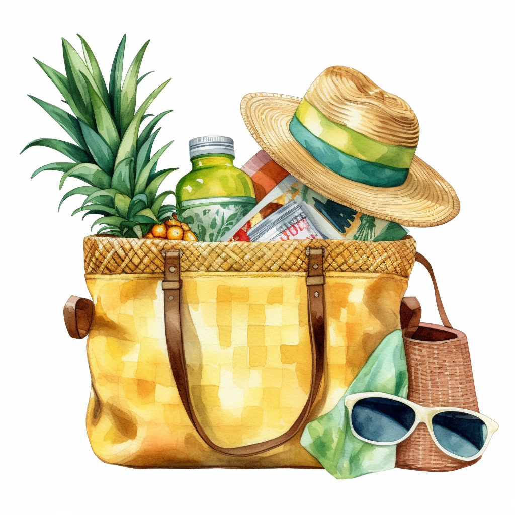 beach bag cliparts