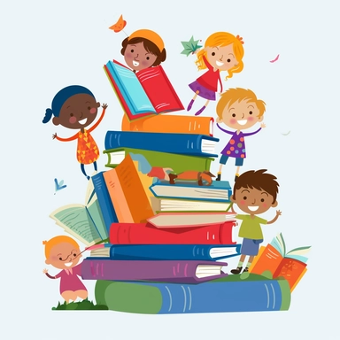 School Clipart book fun