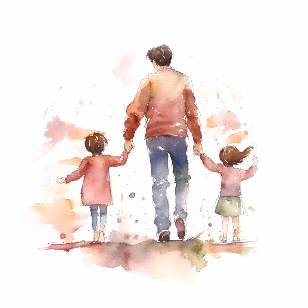 children holding hands clipart