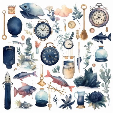 DIGITAL STICKERS, DIVER GADGETS , WATERCOLOR, CLIPART, BLUSH, NAVY BLUE, AESTHETIC, MINIMALIST - Variations of <@765747156677951540> (quick)