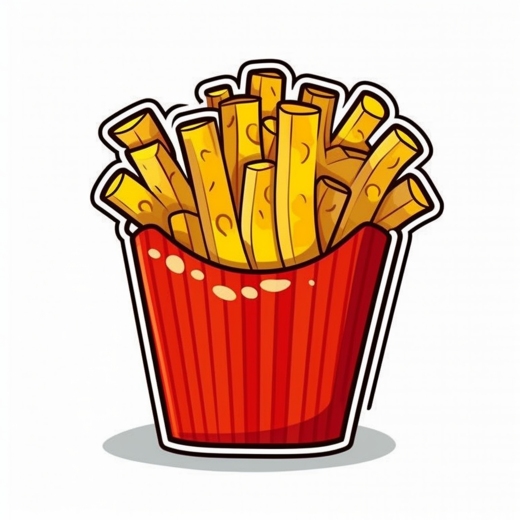 french fries clipart