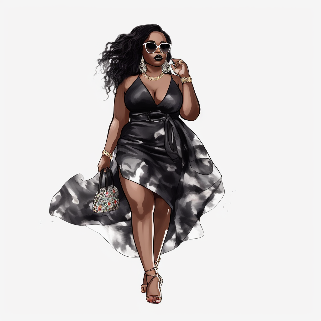 fat lady clipart