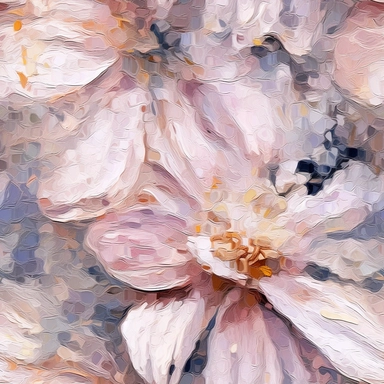 Bohemian blush impasto oil painting of a single small Wild Flower, Clipart pattern, Oil paint Dusty blush single small Flower , impressionistic Bohemian Flower