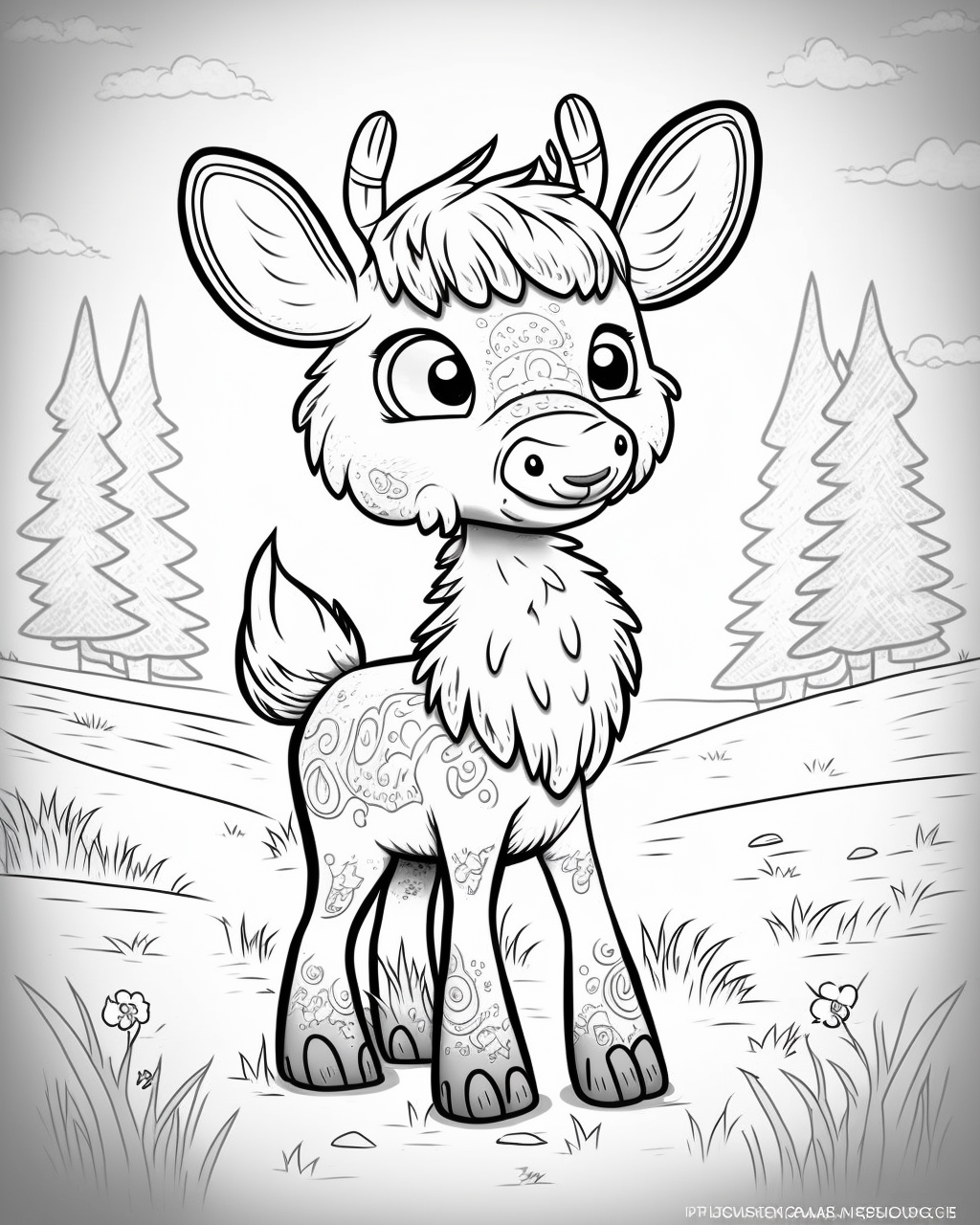 cartoon moose clipart