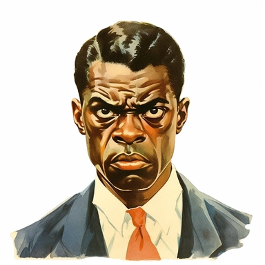 vintage 1920 black man looking furiously Angry portrait Clipart Illustration, Chromolithograph, 1920s Illustration, Vintage, Chromolithograph, Colorful, Antique, Ephemera, Clipart, 8k, Isolated on white