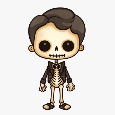 one Cute Halloween Skeleton Clipart,