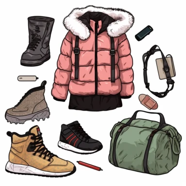 clipart elements, yeezy Balenciaga northface nike techfleece kappa lv gucci cartier tiffany pandora Inspired clothing and accessories clipart vector isolated on a white background