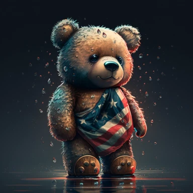 4-th of july, Teddy Bear Clipart