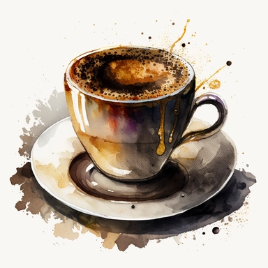 watercolour expresso coffee cup with expresso coffee perfect cup of expresso coffee beautifully detailed shot of expresso coffee png image,high resolution,300dpi,graphic clipart,computer graphics