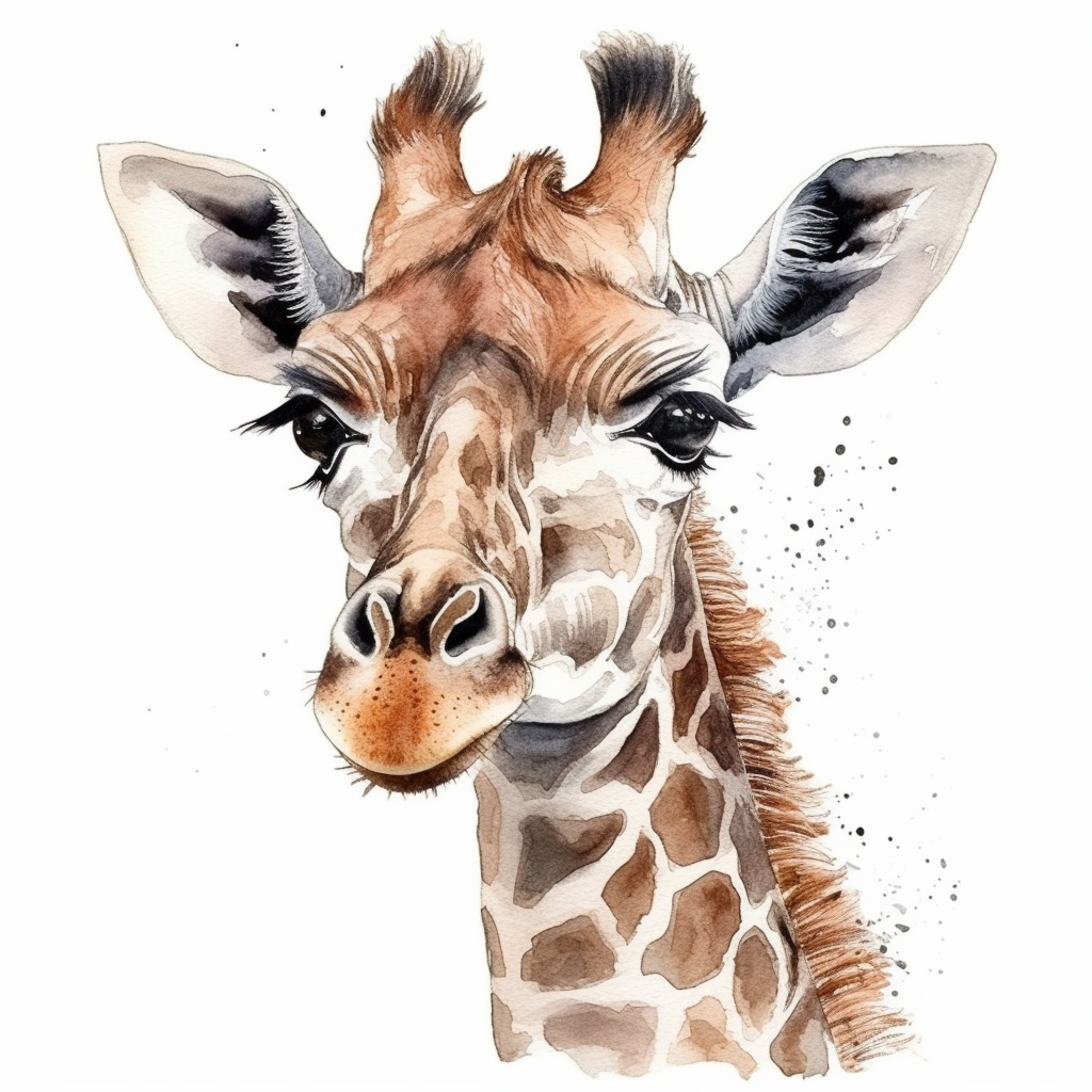giraffe drawing cliparts