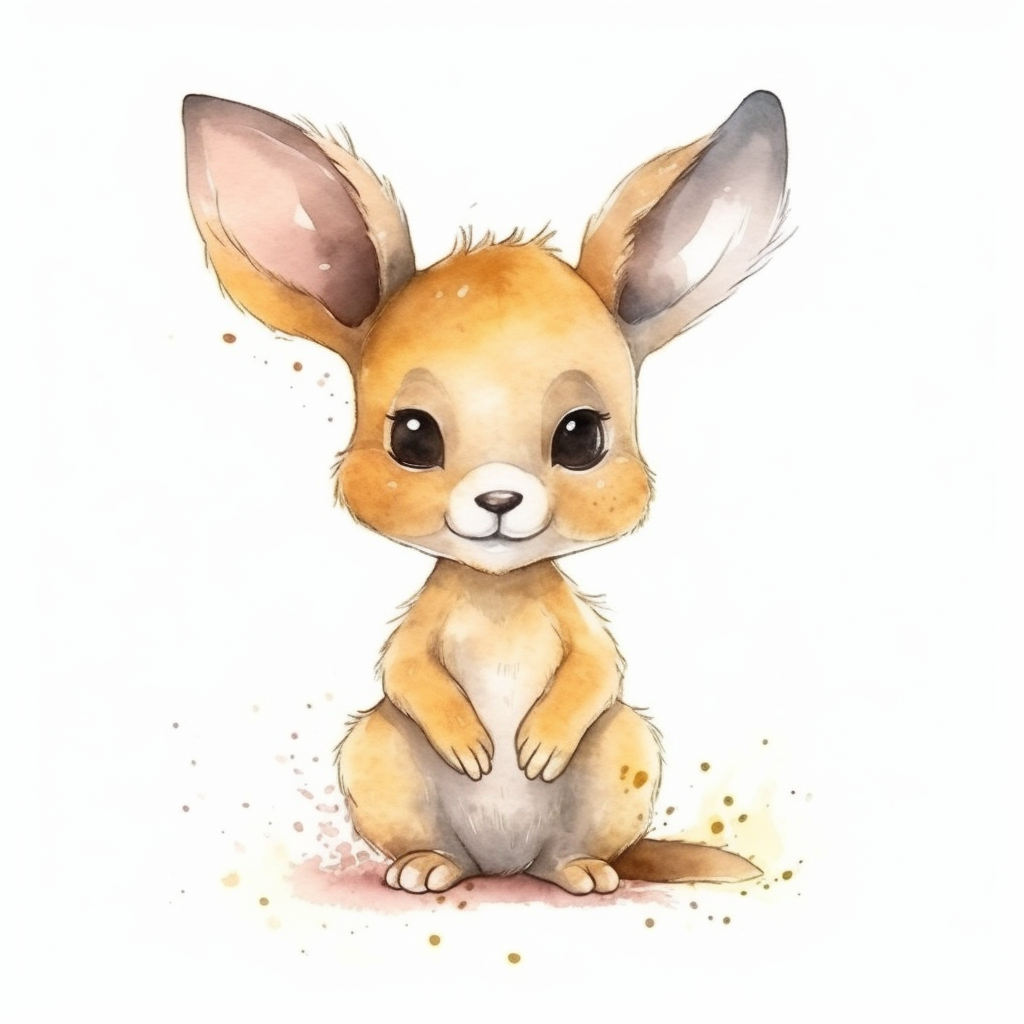 baby kangaroo cliparts