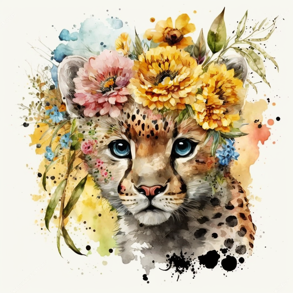 leopard face cliparts