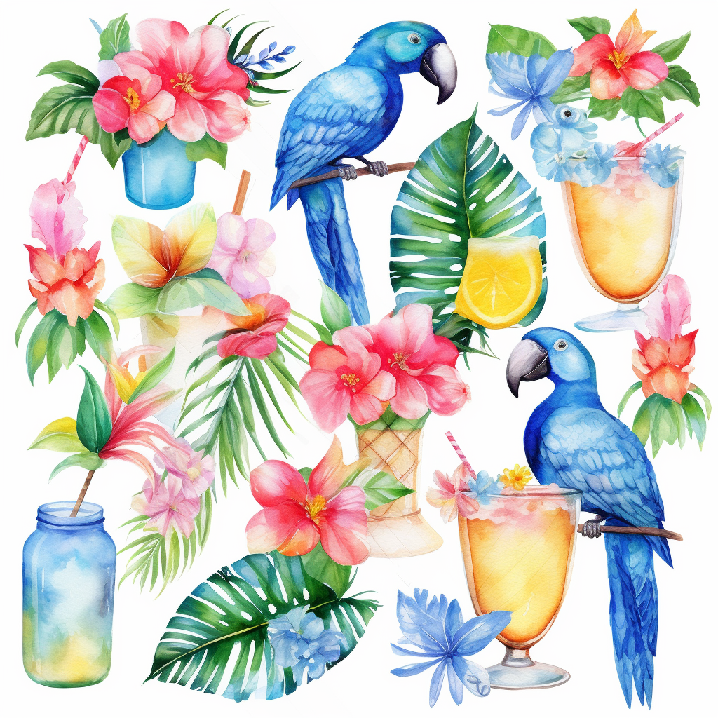 blue hibiscus cliparts