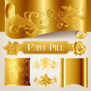 pure gold vector banners for writing on clipart svg