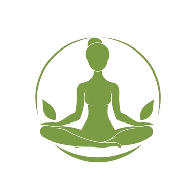 adorable simple yoga logo clipart, white background
