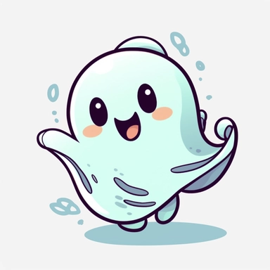 simple dancing baby ghost kids clipart in kawaii style removebg