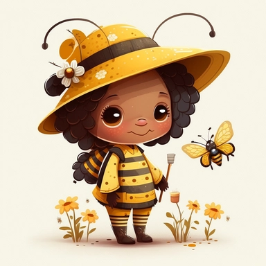 bee in style of Clipart kids