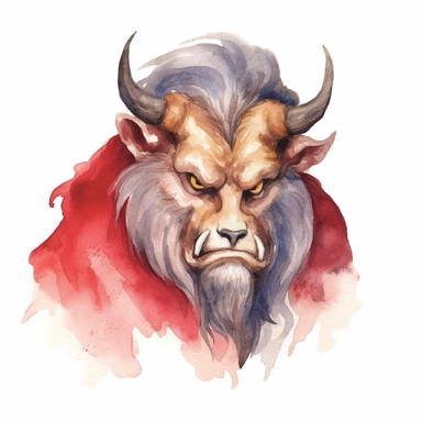 Beast clipart from The Beauty and the Beast, watercolor, disney, white background