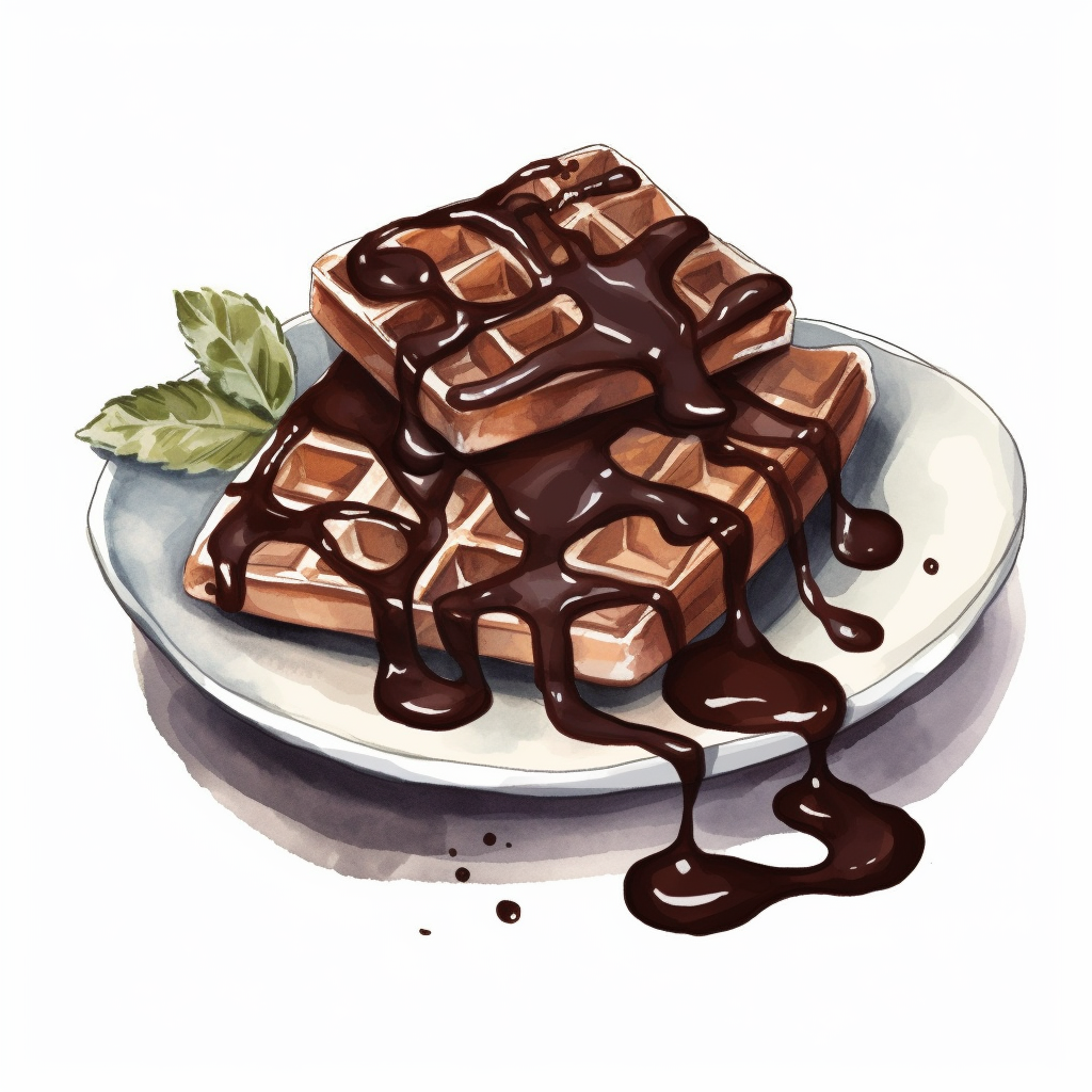 chocolate waffles cliparts