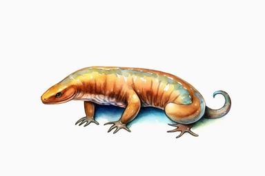 Watercolor, Caecilian Amphibian, clipart, hd, on a white background, spaced out