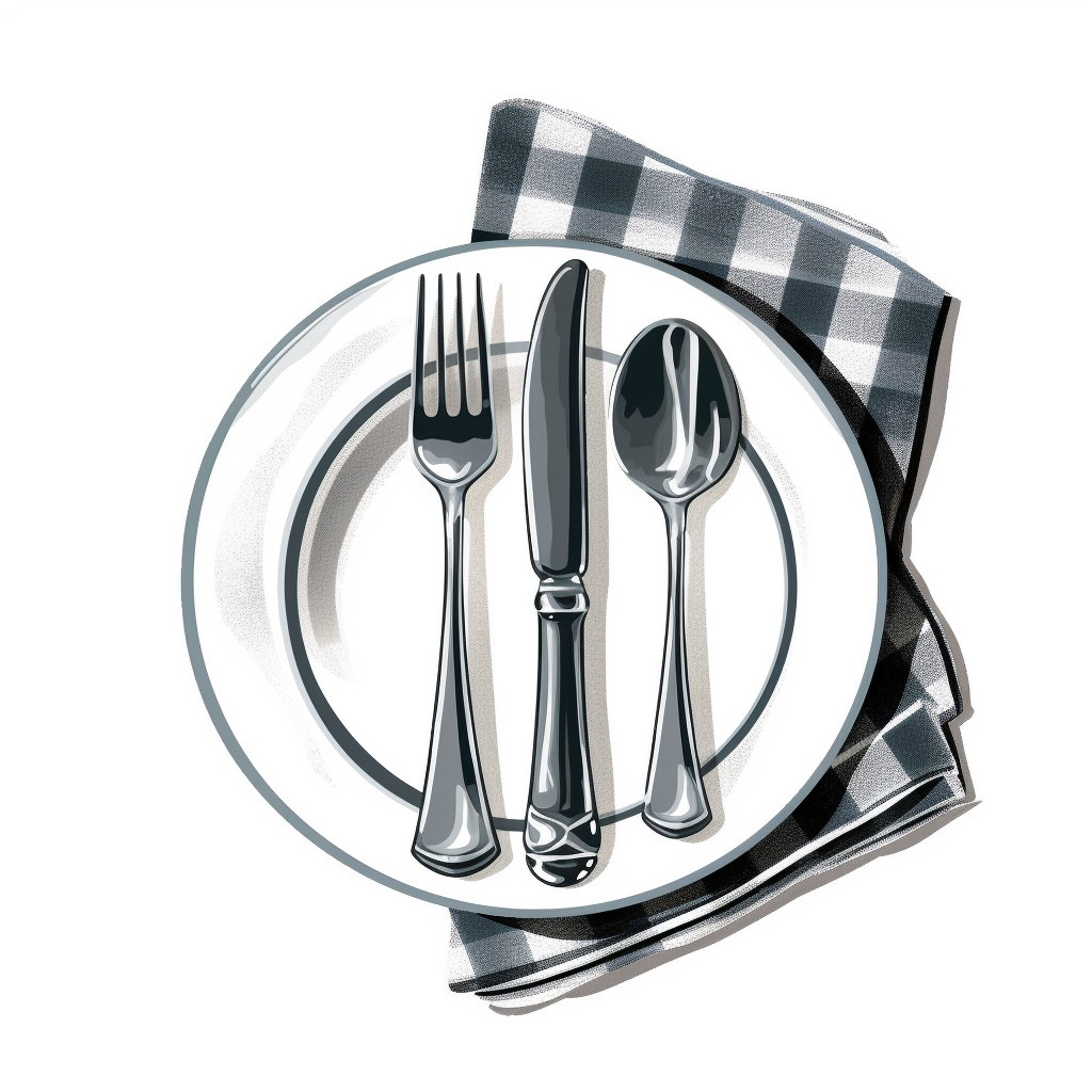 fork and knife clipart