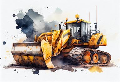 Watercolor clipart with construction machinery. Bulldozer, truck crane, road roller, protective tape, shovel, cloud , .highly detailed, + cinematic shot + photo taken by sony + incredibly detailed, sharpen details + highly realistic + professional photography lighting + lightroom + behance photography unsplash