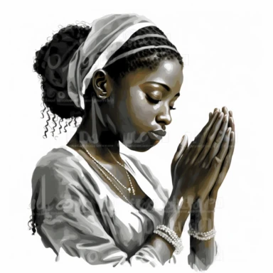 spiritual clipart hand only african american praying women well-manicured hands white background