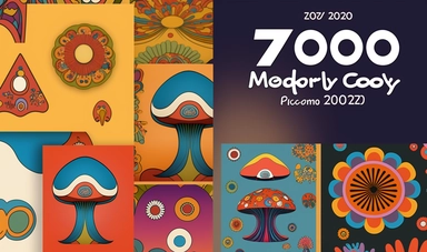 Vector set of 60s and 70s psychedelic clipart. Retro groovy mushrooms, flowers, eyes, sun, moon, butterfly. Cartoon hippie stickers. Vintage boho illustrations. Abstract trippy art as soft ethereal dreamy background, professional color grading, copy space