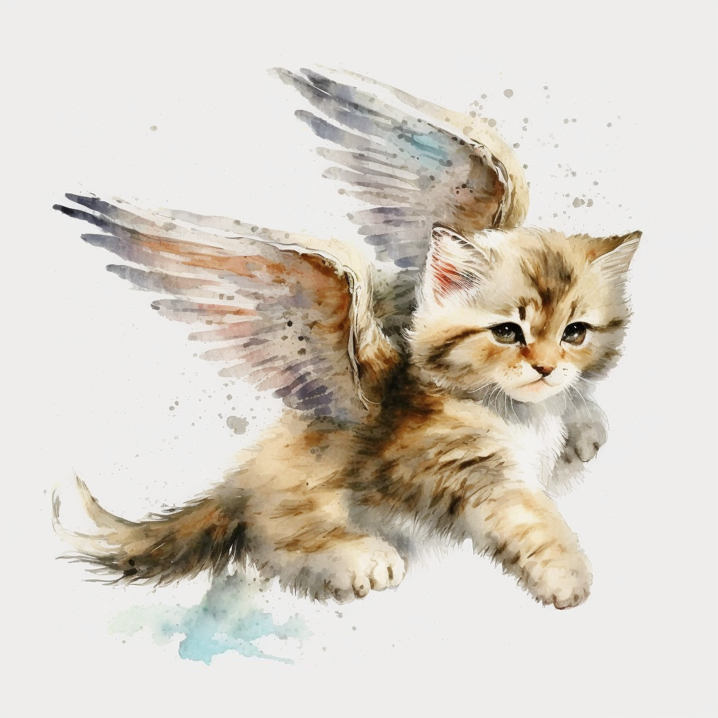 flying kitten cliparts