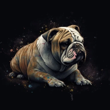cute bulldog rolling on his back clipart on a black background, birds wiew, style fusion, Serene, Arcade, Funky Seasons, full body, Texturing, Faded, Digital painting, olive colors, Dreamlike, hard lighting, Highly detailed, high quality