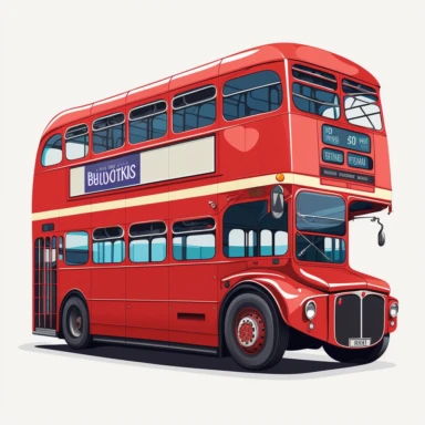 Vector illustration vibrant london red double decker bus flat vector illustration clipart svg white background
