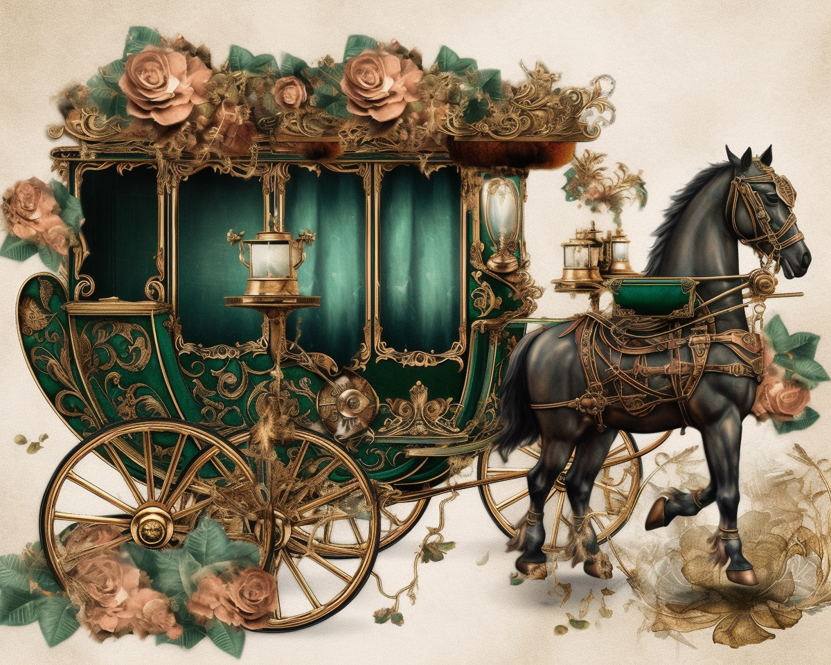 horse and carriage clipart