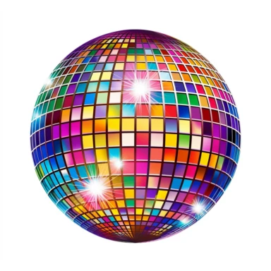 very clear simple not too much detail and no shadows no shine or glare disco ball clipart cartoon