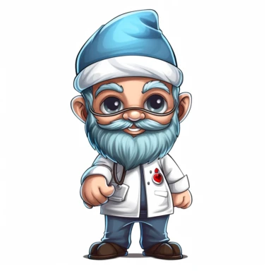 cute gnome Male nurse clipart