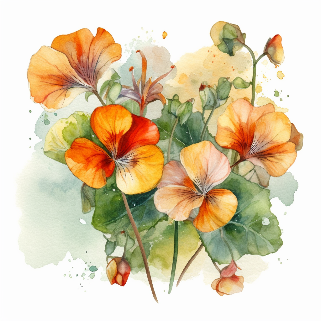 nasturtium flower cliparts