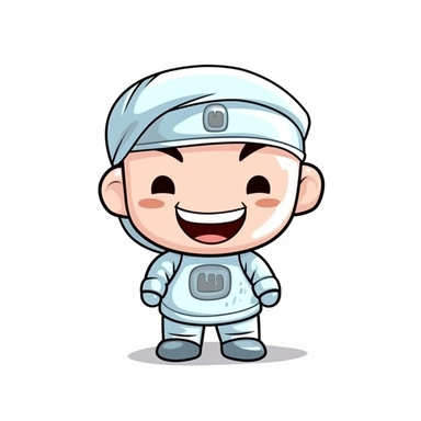 happy cute Laundry Worker face, cartoon, clipart, mascot, isolated on white background