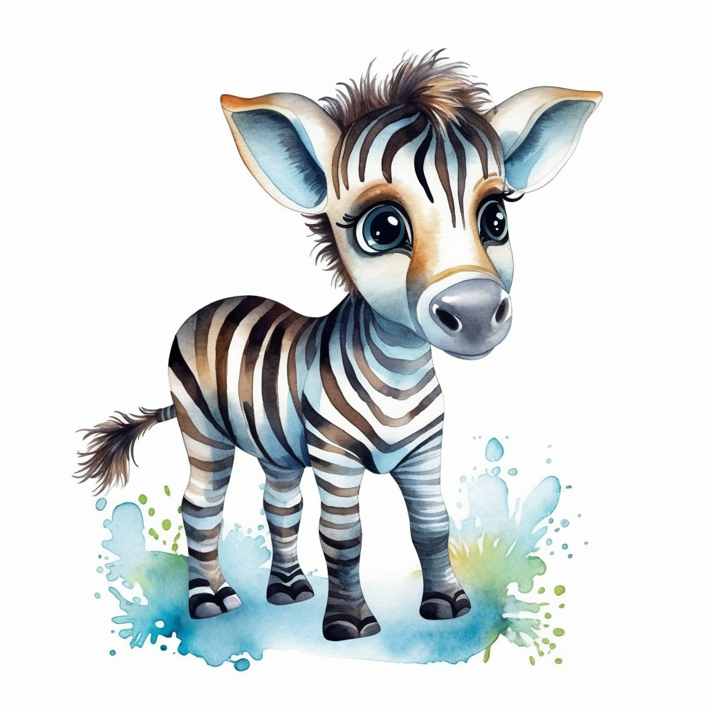 colorful zebra cliparts