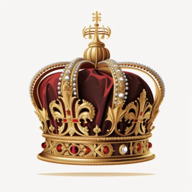 Vector illustration royal Imperial State Crown side view flat vector illustration clipart svg white background
